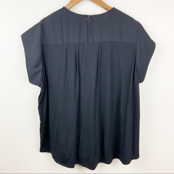 ASOS Curve Fold Over Pleat Short Sleeve Blouse - Picture 2 of 8